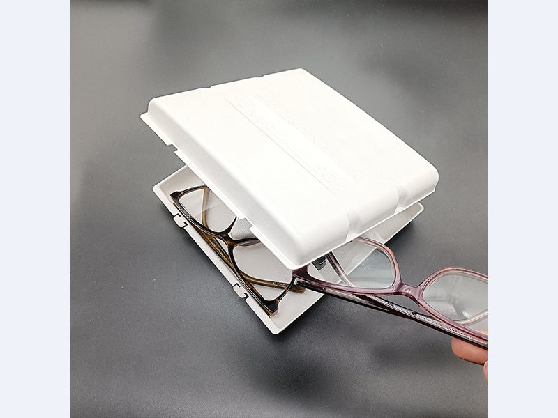 眼镜盒白色湿压纸托纸浆模塑