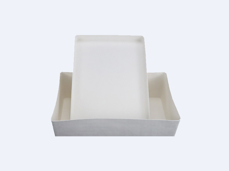 面膜白色环保湿压纸托包装盒定制