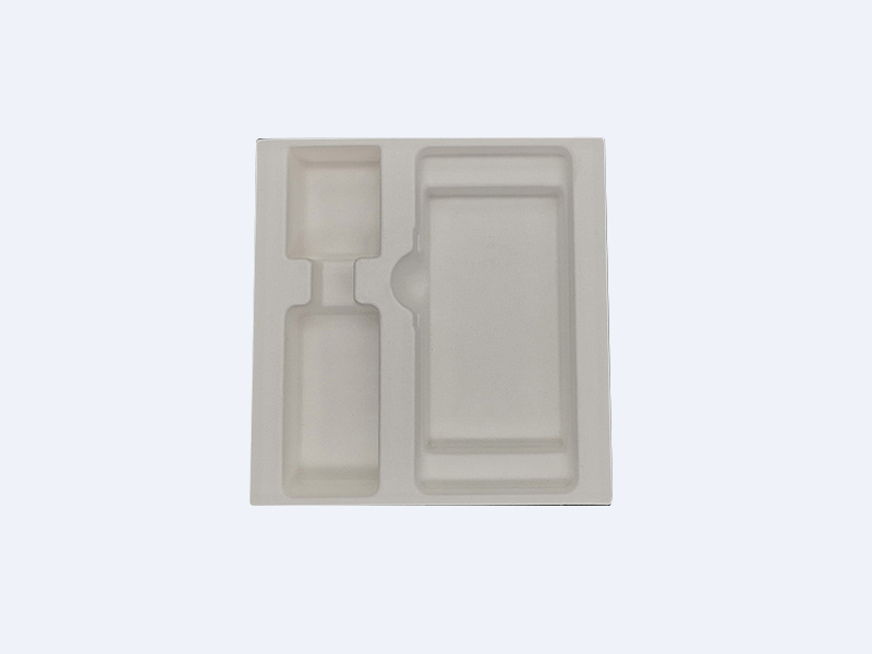 面膜精品白色湿压纸托可降解环保包装